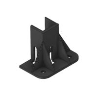 MODULAR SOLUTIONS ELITE FOOT 45MM X 90MM FOUR SIDED, 11MM FLOOR ANCHOR HOLES W/HARDWARE